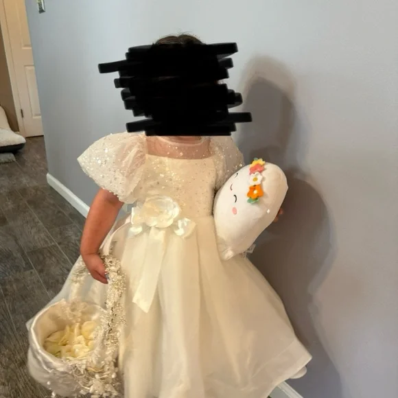 JJs House Ivory Flower Girl Dress